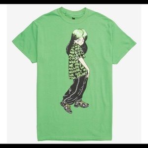Green Billie Elish Tee Anime Green tee shirt Mens XXL